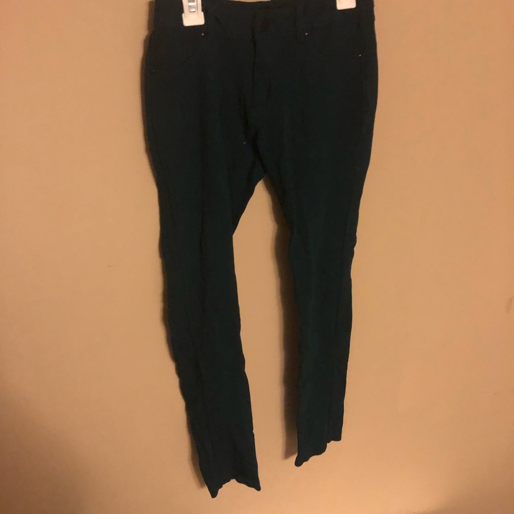 Dark turquoise skinny jeans